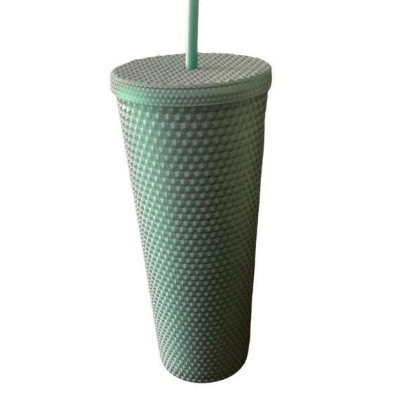 Pre Owned Starbucks 2022 Dark Green Studded Cold Cup Tumbler Must Have Addition - Picture 14 of 14